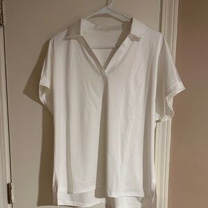 Elegant White Women's Button Down Shirt